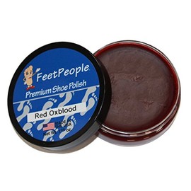 FeetPeople Premium Shoe Polish Wax, Red Oxblood, 1.625 Ounces, 2 Pack