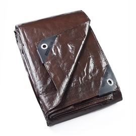 GUARD SHIELD Brown Tarp 16x20 Feet Waterproof Tarps Lightweight Camping Tarp Outdoor Multi Purpose Poly Cover 6mil