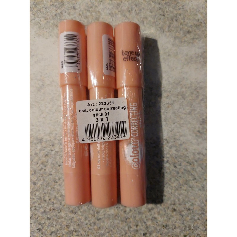 Essence Color Correcting Stick 3.2 g 3-Pack NEW 01 Say