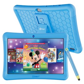 Contixo Kids K102 10-inch HD Tablet With Camera, Parental Control, Android, 32GB, WiFi - Learning Device for Children, Teacher's Approved Apps and Kid-Proof Case, Blue