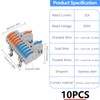 QCCAN 5PCS DIN Rail Terminal Blocks Kit, 2 in 10
