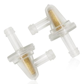 2 Pcs Universal Inline Fuel Filter, 90 Degree Small Fuel Filters for 1/4 Fuel Line Gas Engine Motorcycle Bike Scooter ATV Quads