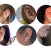 18K Oro Blanco Chapado Aretes con Diamante con Zirconia Cúbica,