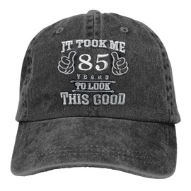 RNFENQS It Took Me 85 Years to Look This Good Embroidered Baseball Hat, 85th Birthday Gifts for Men Women Black