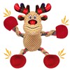 Motsamla Christmas Dog Toys, Plush Squeaky Dog Toy with Crinkle