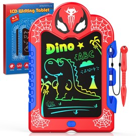 LCD Writing Tablet for Kids: Spidolapse Colorful Doodle Board & Drawing Pad Halloween Travel Toys for 3 4 5 6 7 8 Year Old Boys Girls Toddler Christmas Birthday Gifts for Kid Age 4-6 Road Trip Toy