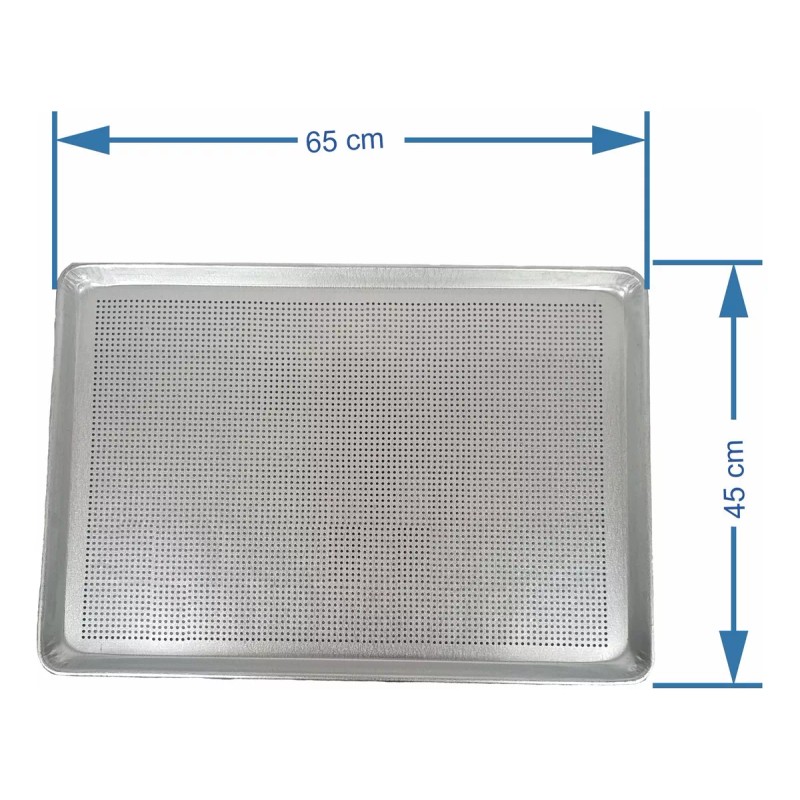 Gal Charola Perforada 65x45cm Zinctroalum Horno Panadería Pan
