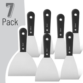 Bates- Putty Knife Set, 7 Pack, Carbon Steel, 1", 1.5", 2", 2.5", 3", 4", 5", Putty Knives, Drywall Knife Set, Putty Knife Scraper Tool, Spackle Knife Set, Paint Scraper Tool, Drywall Knifes Set