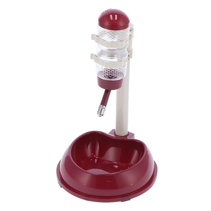 Pet Lift Drinking Fountain Food Automatic Feeding Dog Water Dispenser