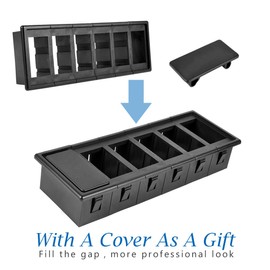 AutoEC Rocker Switch Panel Switch Holder Housing Kit - Black Plastic