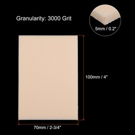 sourcing map 8pcs Sanding Sponge 4" x 2-3/4" Sanding Sponges Pad 3000 Grit Hand Sanding Sponges Sheet Wet Dry Sandpaper for Model Drywall Metal Wood Furniture Polishing, Beige