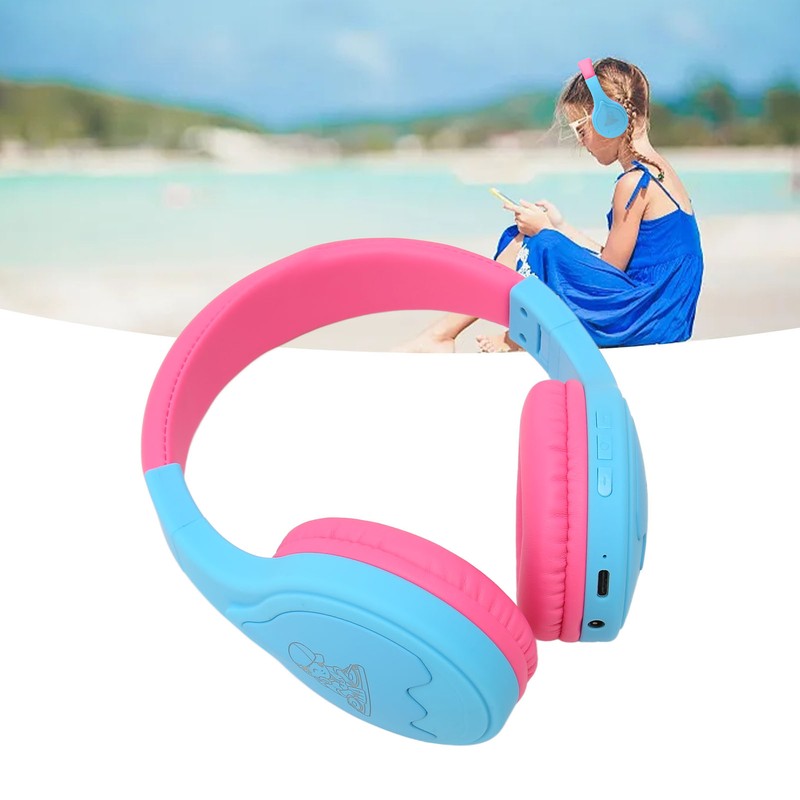 Bluetooth Kids Headphone Stereo Noise Reduction RGB Light Foldable Children