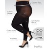 MeMoi Plus Size Curvy Super Matte Control Top Footless Tights