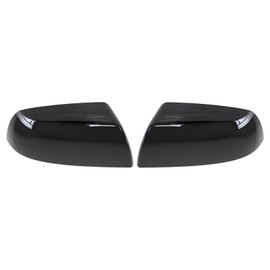 DriveFix Driver and Passenger Side Mirror Cover Glossy Black for Toyota Tundra 2007-2021, Sequoia 2010-2022