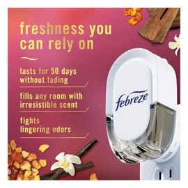 Febreeze Plug In Refills Spring Scents, Summer Limited Edition Plug In Refills for Odor-Fighting Fade Defy PLUG Air Freshener, 2 pack (Vanilla Suede)