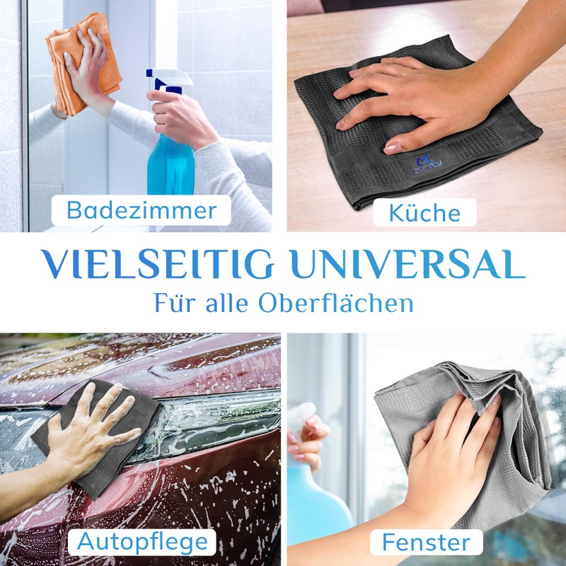 OXIRU Microfibre Cloths 40 x 60 cm Set for Car
