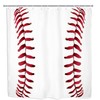 Yookeb Baseball Sports Bathroom Shower Curtain 71W by 71H Inch