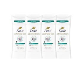 Dove Advanced Care Antiperspirant Deodorant Stick Sheer Cool for Soft, Resilient Skin Sweat & Odor Protection, 2.6 oz (Pack Of 4)