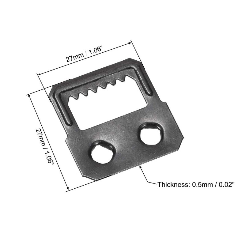 sourcing map Picture Hangers, 27mm x 27mm Double Hole with