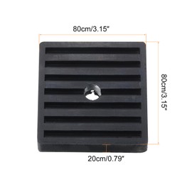 PATIKIL Rubber Anti-Vibration Pads, 4 Pcs Vibration Isolation Mats with Hole 3" x 3" x 0.8" for HVAC, Air Conditioner, Air Compressor, Washer, Dryer, Black