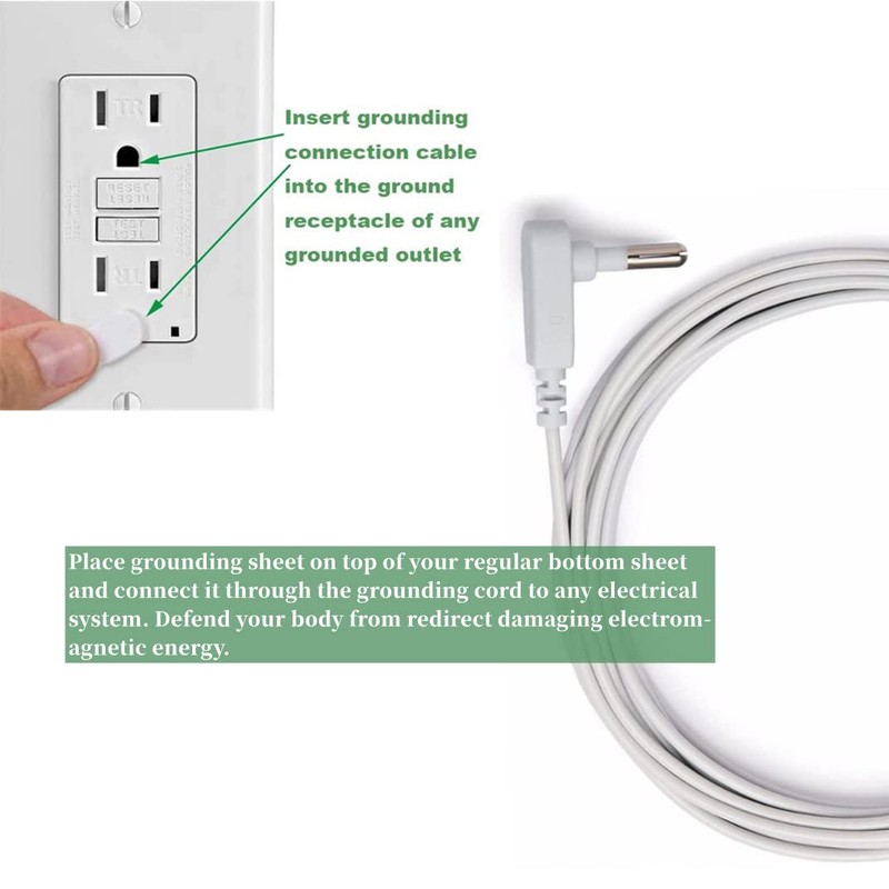 Grounding Sheet Conductive Grounding Mat 39x80in with 15ft Grounding Cord