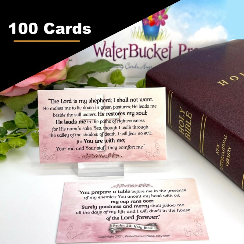YooHooLady Pocket Scripture Cards Psalm 23, The Lord is My