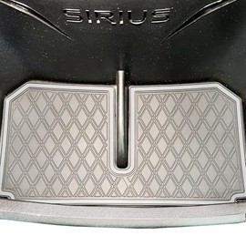 Xtreme Mats Rubber Bag Well Mat Compatible with StarEV Sirius Golf Carts - Protective Liner for Golf Bags (Grey Trim)
