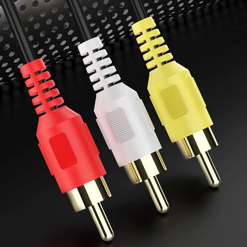tunghey 4 Pin S-Video to 3 Male RCA Composite Video