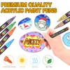 NICETY Acrylstifte für Steine Wasserfest - 72 Multimarker Acrylmarker Glasmalstifte