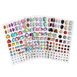 Operitacx Jewel Aufkleber Kit 6 Blätter Acryl Diamant Aufkleber Für Decor Geometrische Form Aufkleber