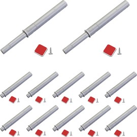 Push to Open Door Latch Cabinet Hardware ZKRIOC 12 Pack Magnetic Push Latch & Lock for Touch Latch and Catch Drawer Magnet Push Release Tip on Closet Close Heavy Duty Strong Pop Out, Gray