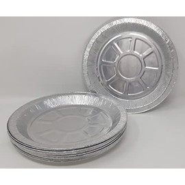 Aluminium Foil 6" 17cm Round Pie Flan Tart Plates Trays BBQ 169x144x14mm 200cc (20)