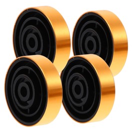 TEHAUX 4pcs Vibration Aluminum Speaker Isolation Feet Pads for Amplifiers Cushion Base Sound Clarity and Bass Response Easy Installation Without Damage