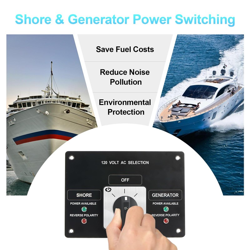 OELFFOW AC Rotary Selector Switch Panel - 120V 30A, 2