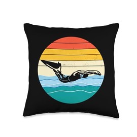 Finswimming Swimming Pool Swimmer Swim Underwater Sport Throw Pillow