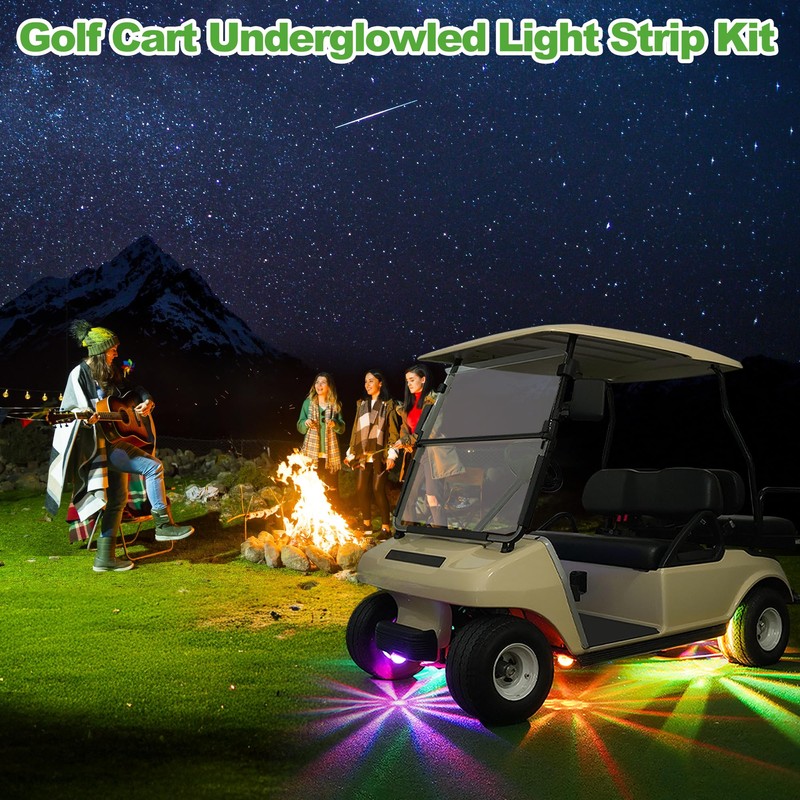 10L0L Golf Cart Underglow LED Light Kits -6 Pods Neon