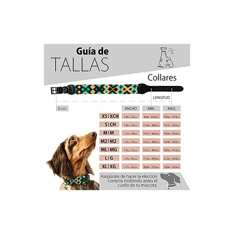 Dakini Collar Artesanal para Perro con Acabados de Lujo. Extra
