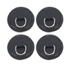 4PCS D Ring Patch PVC Round Shape Strong Stainless Steel