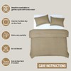 Imperial Rooms Single Duvet Cover Set Brushed Microfiber Plain Beige