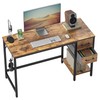 Cubiker Computer Home Office Desk with Drawers, 40 Inch Small