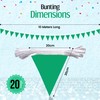 10m Colour Bunting Flags 20 Pennants Party Decorations Plastic Triangle