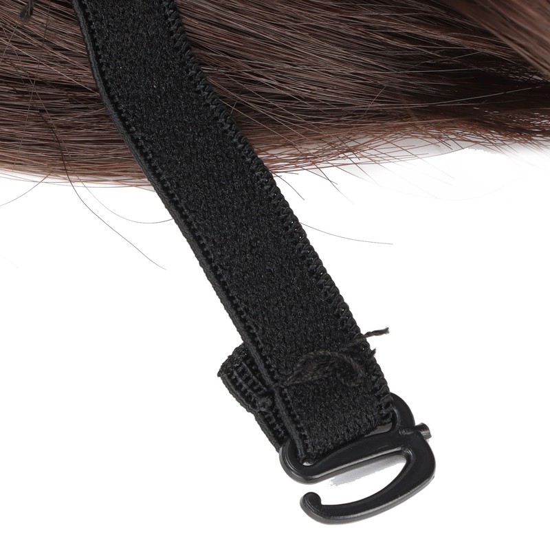 Men Wig Short Brown Straight Breathable Inner Mesh Soft Fluffy