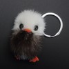 Adorable Genuine Mink Fur Duckling Keychain - Ethically Sourced, Available