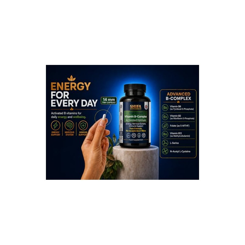 Activated B-Complex + L-Serine, N-Acetyl L-Cysteine Advanced Formula 120 Vegan