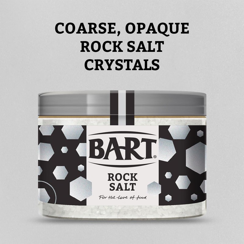 BART Rock Salt Large Jar - Coarse, Opaque Crystals -