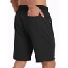 GEEK LIGHTING Mens Shorts Casual Cotton Drawstring Zipper Pockets Elastic