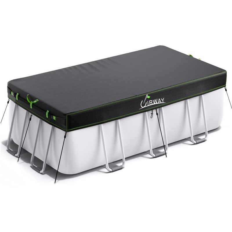 UIRWAY 7x10 FT Winter Rectangular Pool Cover with Reflective Strips,