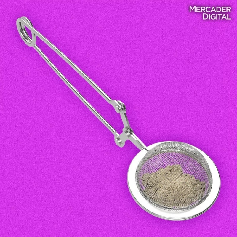 Mercader Digital 2 Pzs Infusor Té Pinza Bola Filtro Malla