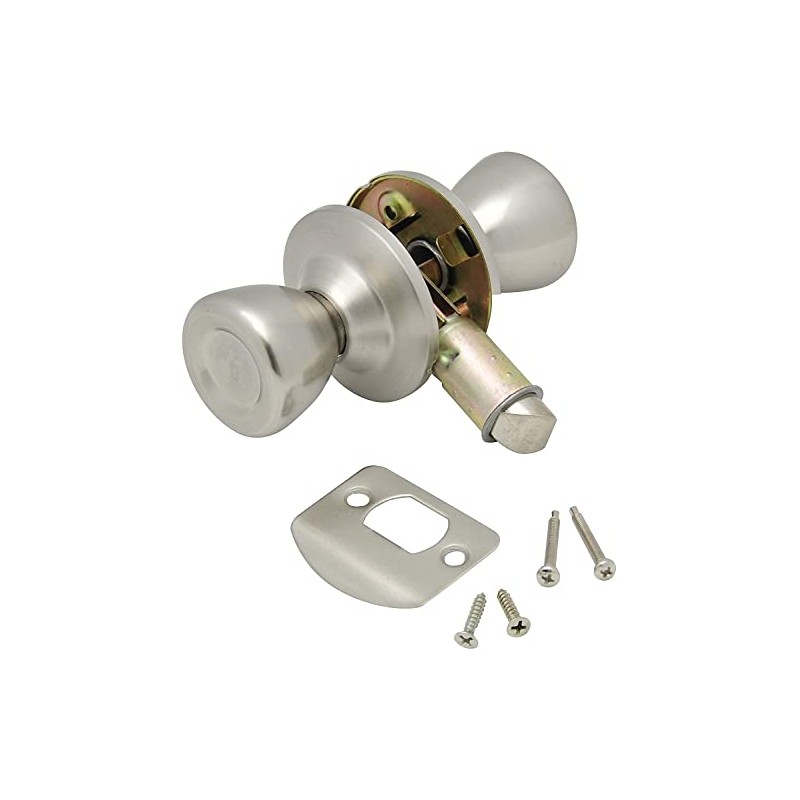 AP Products 013-203-SS Passage Door Knob, Stainless Steel (5), Silver