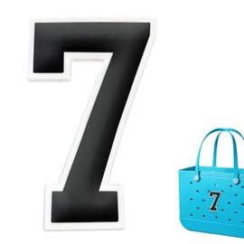 Customizable Beach Bag Charms Black Number Charms for Beach Bags & Accessories